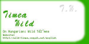 timea wild business card